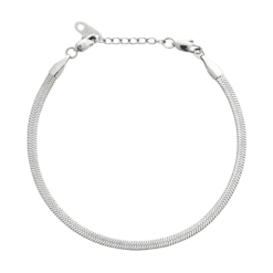 Best Mockberg Thin Snake Bracelet Silver Medium - Silver
