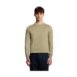 Sale Lyle & Scott Tona Superfine Crew Neck - Sage Uniform