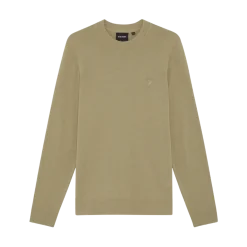 Sale Lyle & Scott Tona Superfine Crew Neck - Sage Uniform