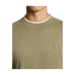 Sale Lyle & Scott Tona Superfine Crew Neck - Sage Uniform