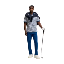 Hot J.Lindeberg Tour Tech Print Polo - Ladder Etate White