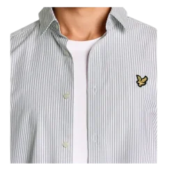 Hot Lyle & Scott Twin tripe hirt - White/ Dark Navy