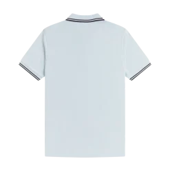 Outlet Fred Perry Twin Tipped FP hirt - Light Ice / Anchor Grey / Anch