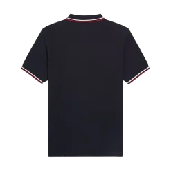 Hot Fred Perry Twin Tipped FP hirt - Navy/Burnt Red