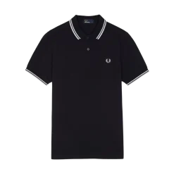 Discount Fred Perry Twin Tipped FP hirt - Navy/White