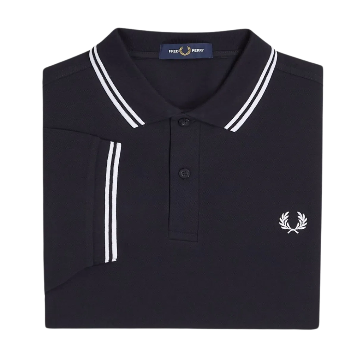 Discount Fred Perry Twin Tipped FP hirt - Navy/White