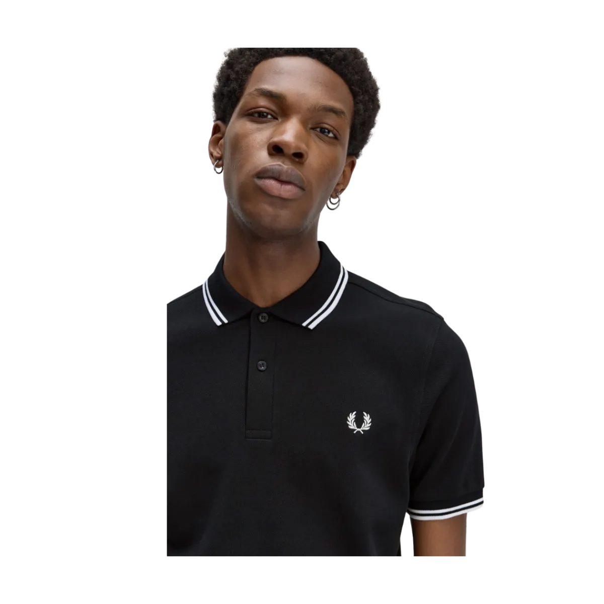 Discount Fred Perry Twin Tipped FP hirt - Navy/White