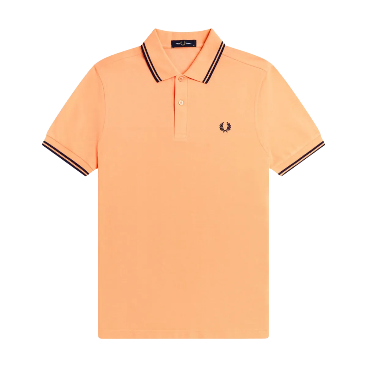 Discount Fred Perry Twin Tipped FP hirt - Peach / French Navy / French N