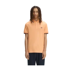 Discount Fred Perry Twin Tipped FP hirt - Peach / French Navy / French N