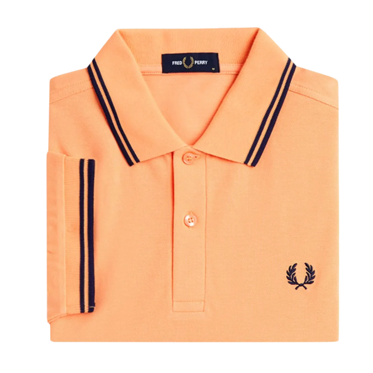 Discount Fred Perry Twin Tipped FP hirt - Peach / French Navy / French N
