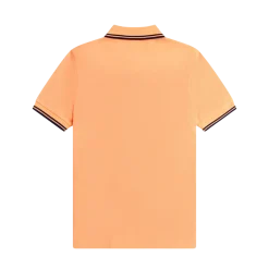 Discount Fred Perry Twin Tipped FP hirt - Peach / French Navy / French N