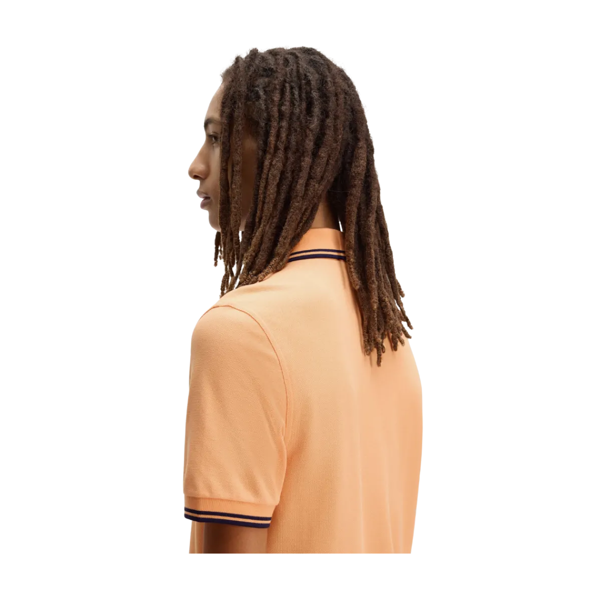 Discount Fred Perry Twin Tipped FP hirt - Peach / French Navy / French N