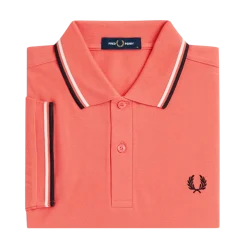 Hot Fred Perry Twin Tipped FP hirt - trawberry Crea / Ecru / Blac
