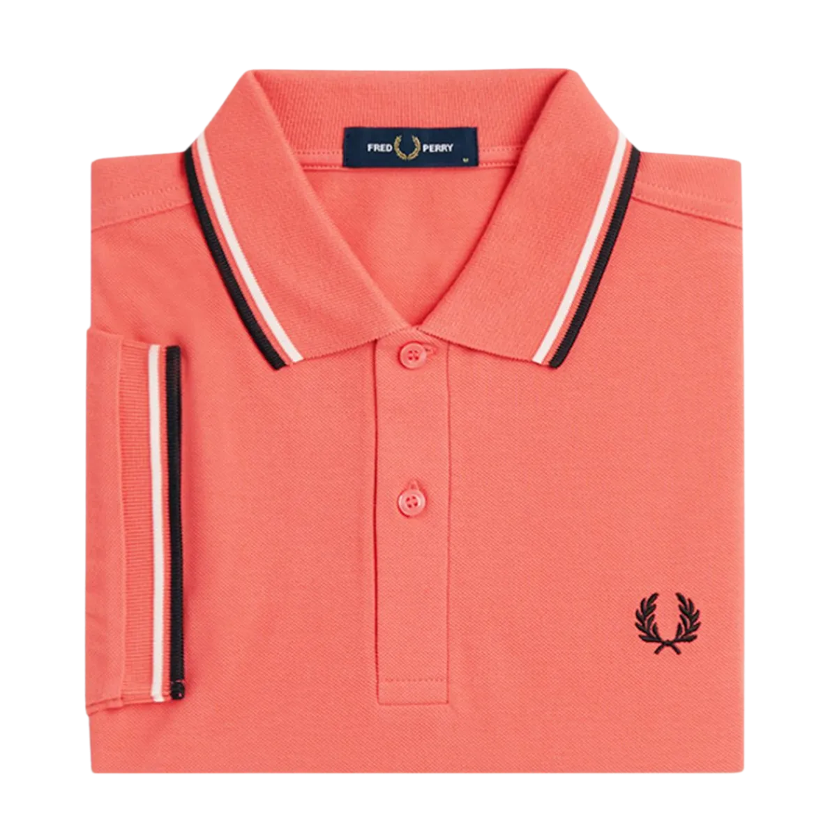 Hot Fred Perry Twin Tipped FP hirt - trawberry Crea / Ecru / Blac