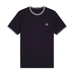 Hot Fred Perry Twin Tipped T-Shirt - Navy