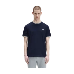 Hot Fred Perry Twin Tipped T-Shirt - Navy