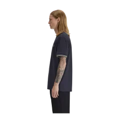 Hot Fred Perry Twin Tipped T-Shirt - Navy