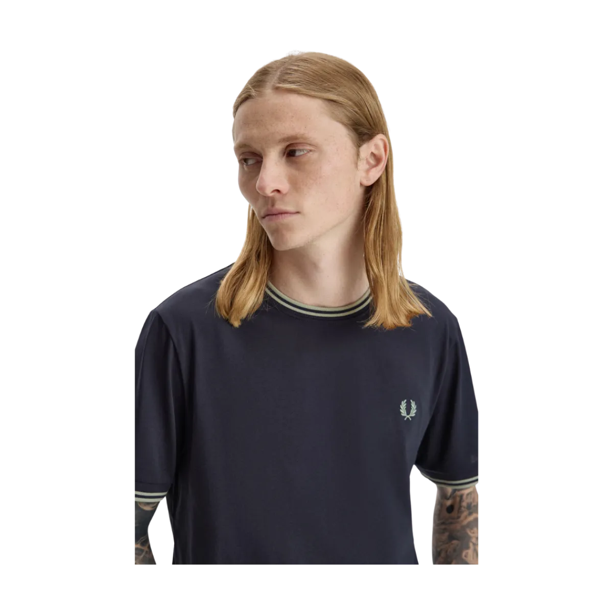 Hot Fred Perry Twin Tipped T-Shirt - Navy