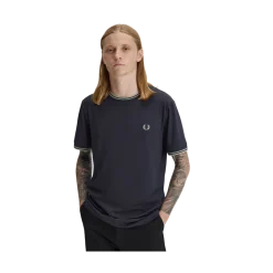 Hot Fred Perry Twin Tipped T-Shirt - Navy