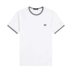 Hot Fred Perry Twin Tipped T-Shirt - White