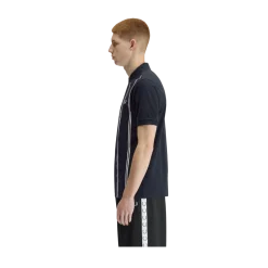 Discount Fred Perry Vertical tripe Polo - Navy