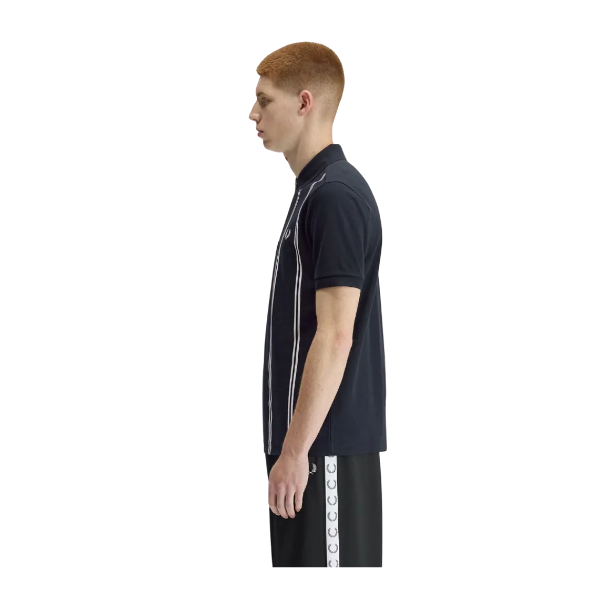 Discount Fred Perry Vertical tripe Polo - Navy