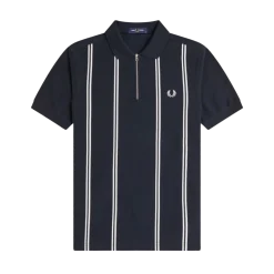 Discount Fred Perry Vertical tripe Polo - Navy