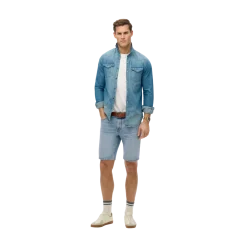 Outlet Superdry Vintage Straight Short - Fairfield Light Blue