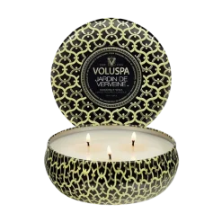 New Voluspa 3 Wick Tin Candle - 8 Jardin De Verveine