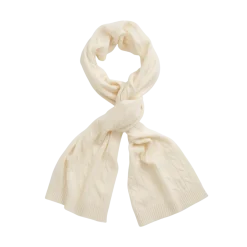 Sale Gant Wool Cable Scarf - Cream