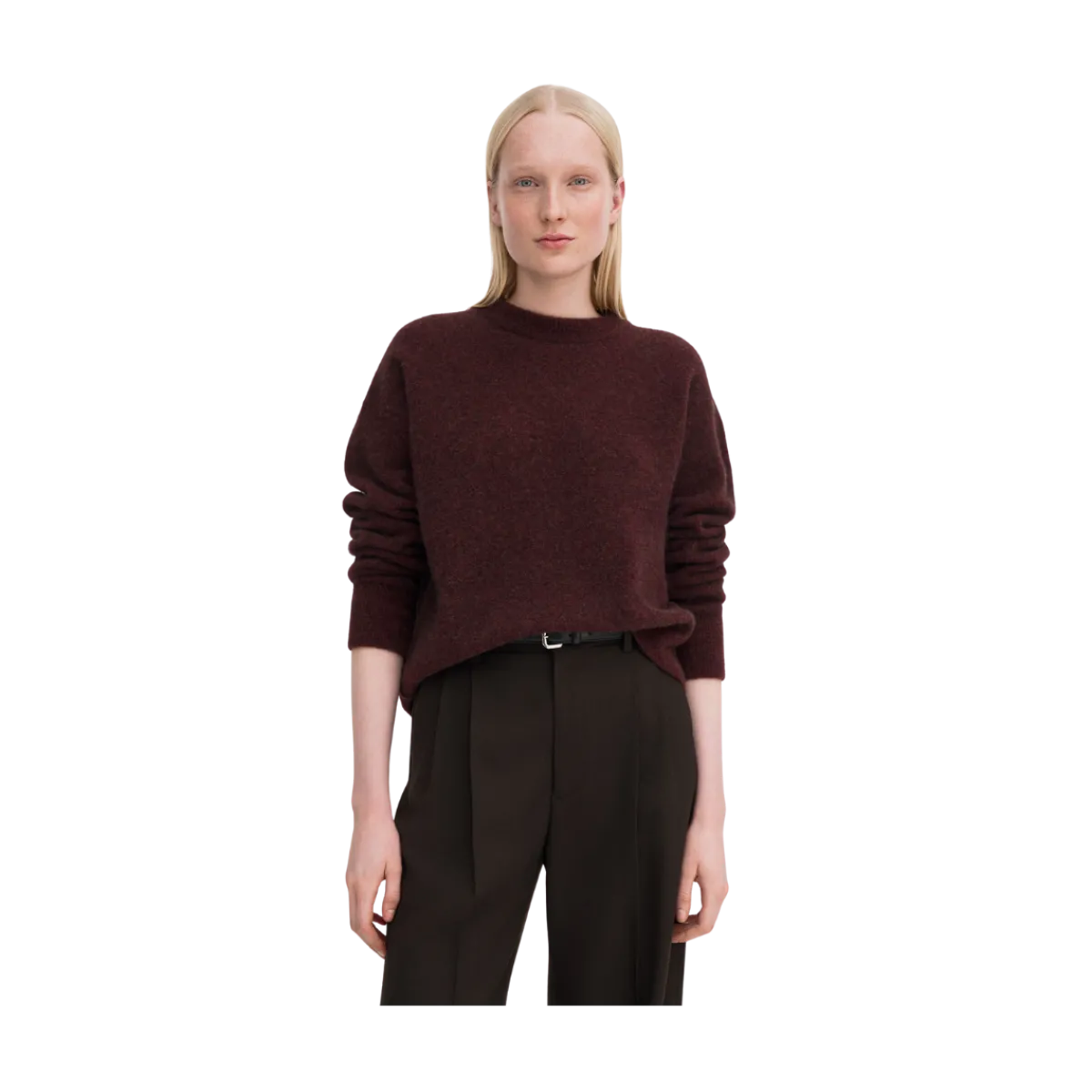 Hot Filippa K Woo Yak Crewneck weater - Burgundy