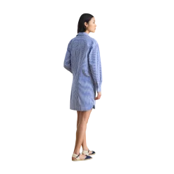 New Lauren Woven Shirt Dress - Blue/White