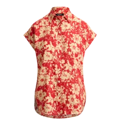 Clearance Lauren Woven port hirt - Red/Tan