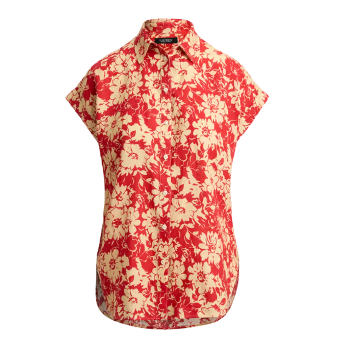 Clearance Lauren Woven port hirt - Red/Tan