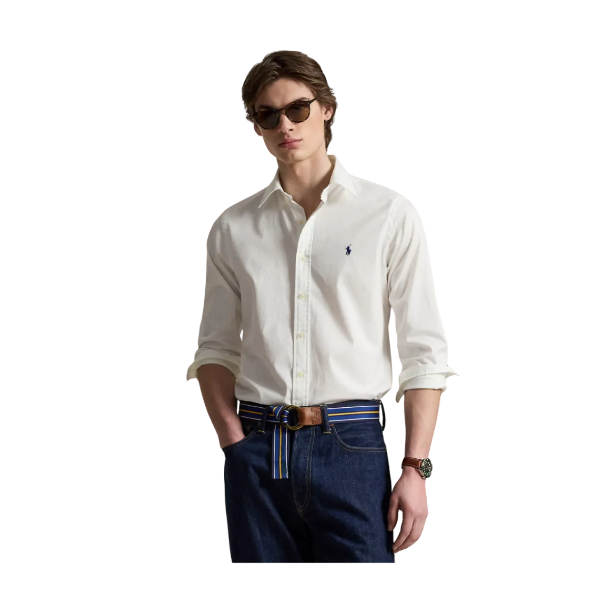 New Polo Ralph Lauren Woven port hirt - White