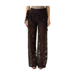 Best YAS Almi Scarf Lace Pant - Coffee Bean