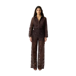 Best YAS Almi Scarf Lace Pant - Coffee Bean