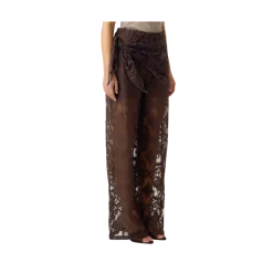 Best YAS Almi Scarf Lace Pant - Coffee Bean