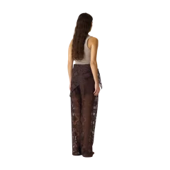 Best YAS Almi Scarf Lace Pant - Coffee Bean