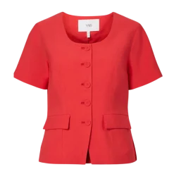 Outlet YAS Birmo Short Sleeve Blazer - Poinsettia