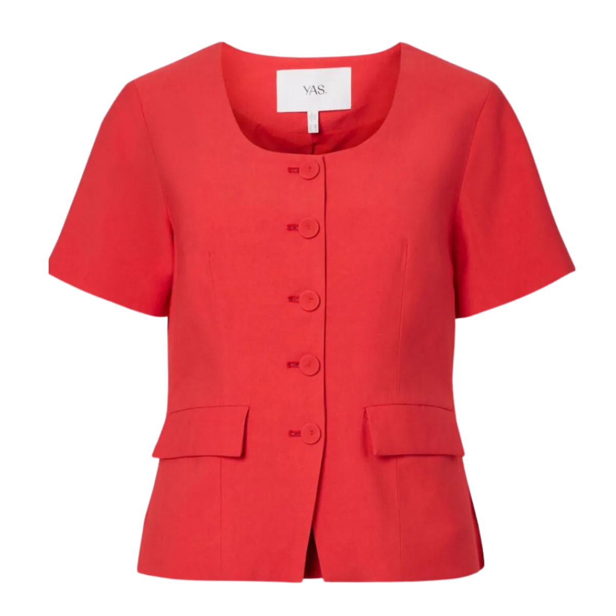 Outlet YAS Birmo Short Sleeve Blazer - Poinsettia