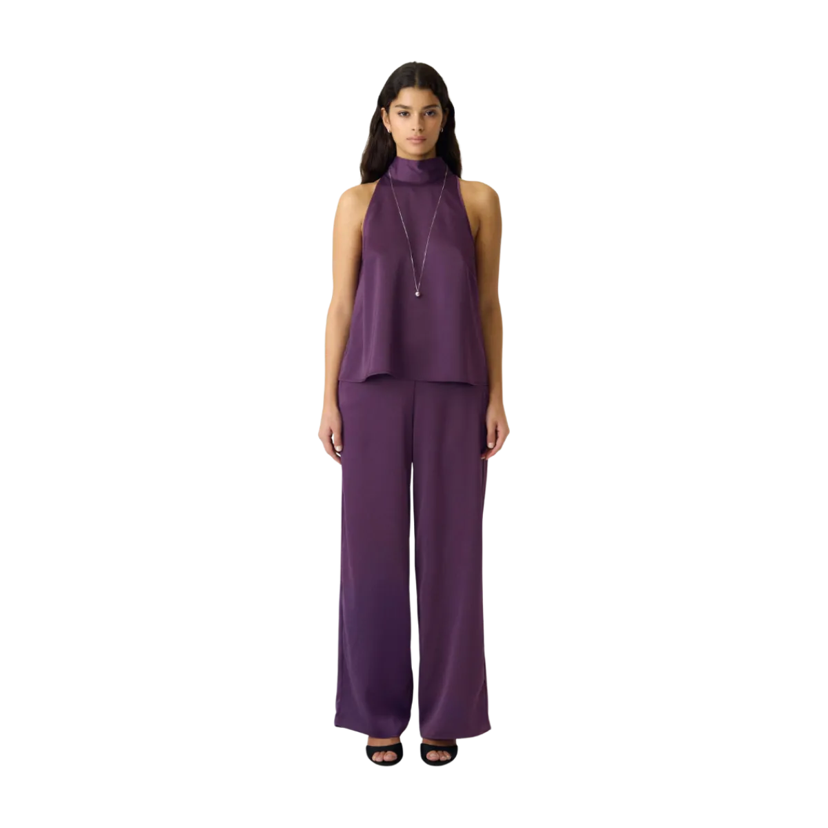 Online YAS Pella Scarf Top - Wineberry