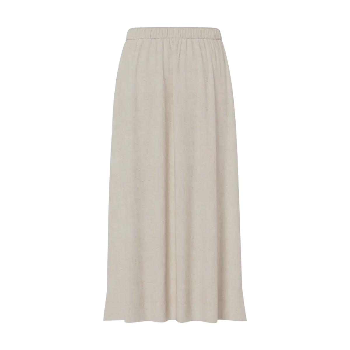 Clearance YAS Usuma Linen Blend Long Skirt - White Pepper