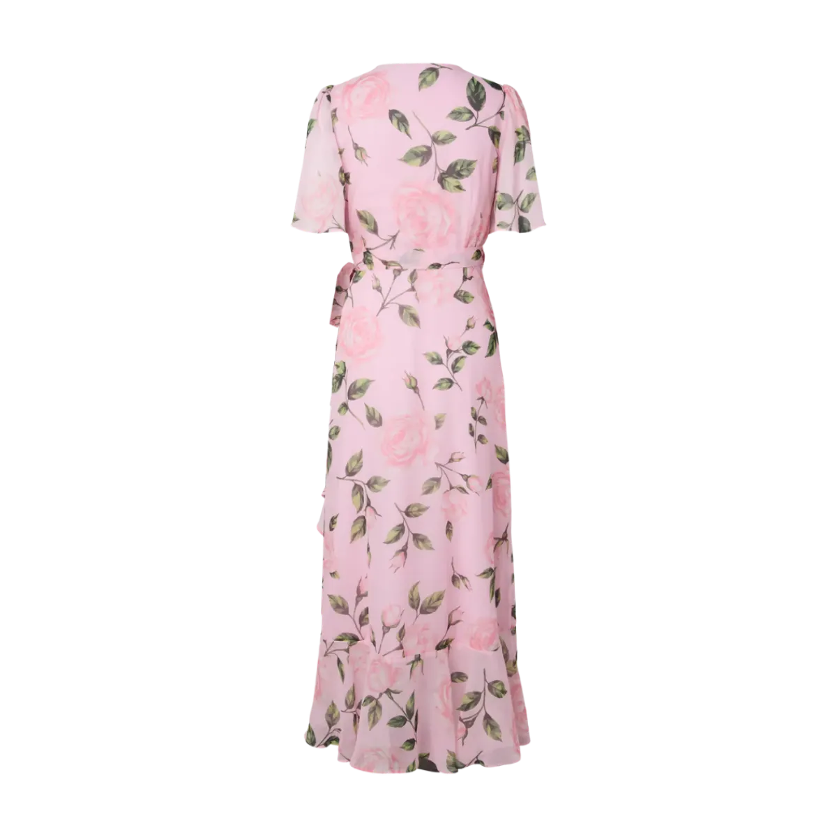Online YAS Veneda SS Maxi Wrap Dress - Pink Lady/Veneda Pri