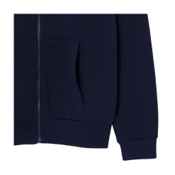 Best Lacoste Zip-Through Hooded Sweatshirt - Navy Bue