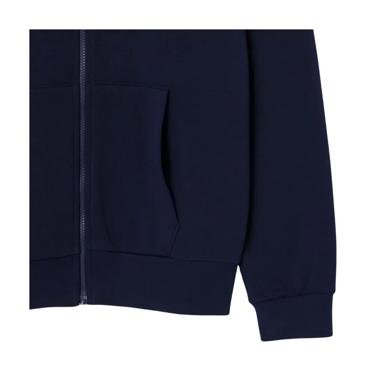 Best Lacoste Zip-Through Hooded Sweatshirt - Navy Bue