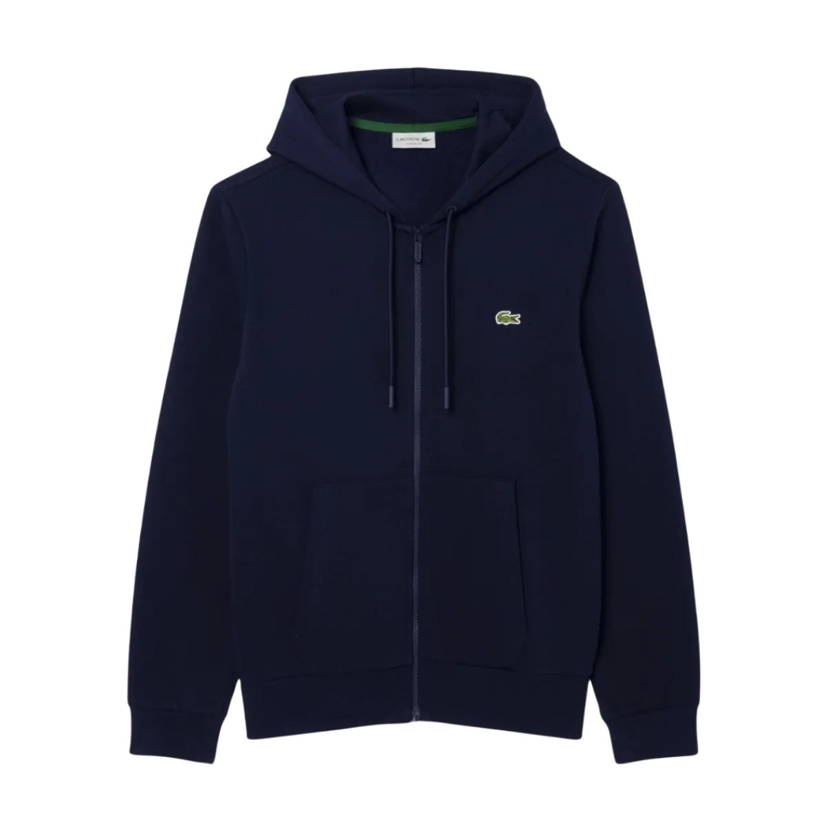 Best Lacoste Zip-Through Hooded Sweatshirt - Navy Bue