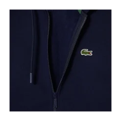 Best Lacoste Zip-Through Hooded Sweatshirt - Navy Bue