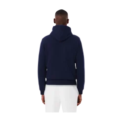 Best Lacoste Zip-Through Hooded Sweatshirt - Navy Bue